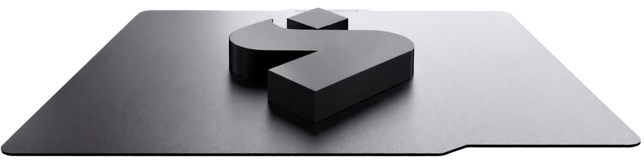 3D printed sculptural object on a reflective mat